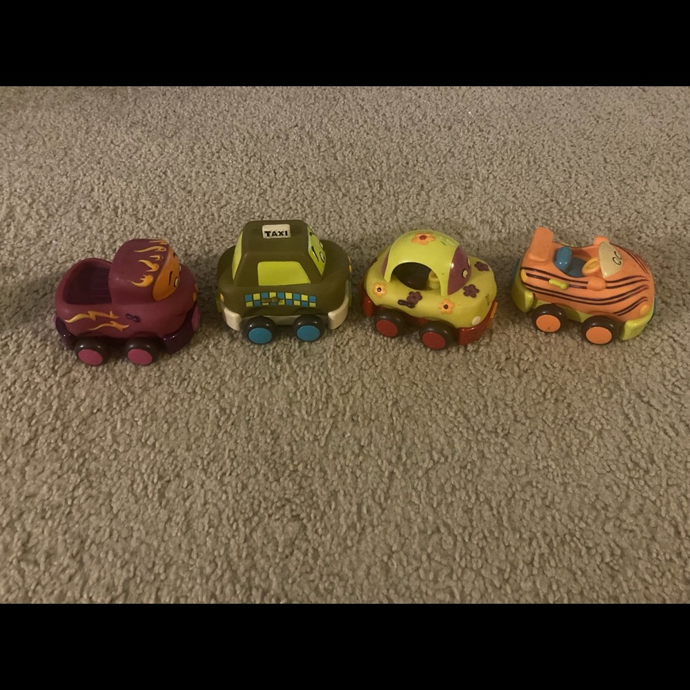 B toys pull back cars